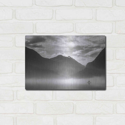 Luxe Metal Art  'Paddling Into The Mist Ii'  by Don Schwartz, Metal Wall Art,16x12