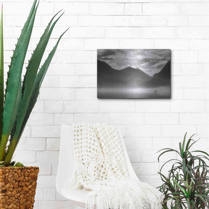 Luxe Metal Art  'Paddling Into The Mist Ii'  by Don Schwartz, Metal Wall Art,16x12