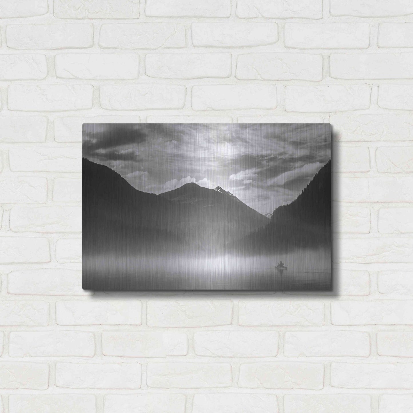 Luxe Metal Art  'Paddling Into The Mist Ii'  by Don Schwartz, Metal Wall Art,24x16