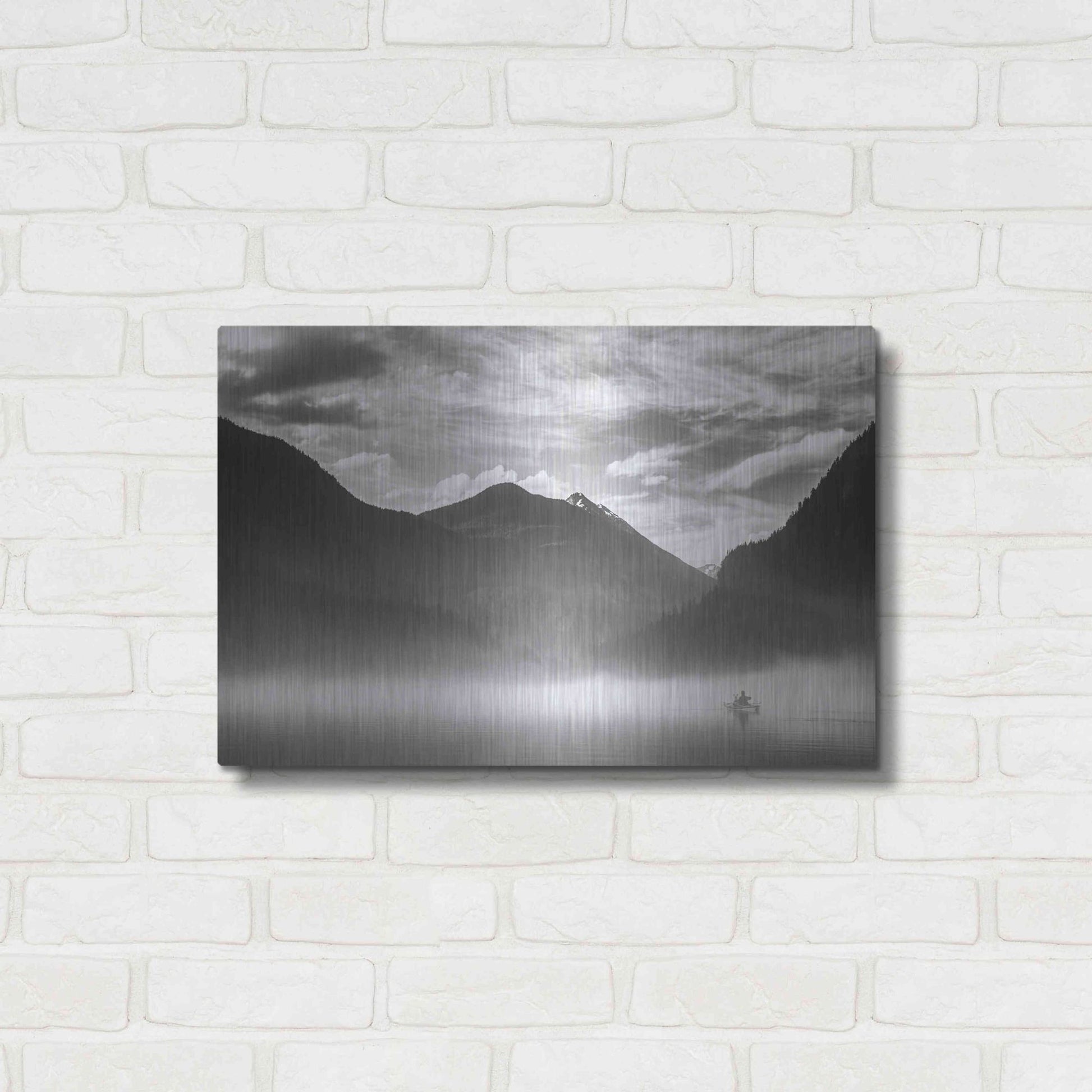 Luxe Metal Art  'Paddling Into The Mist Ii'  by Don Schwartz, Metal Wall Art,24x16