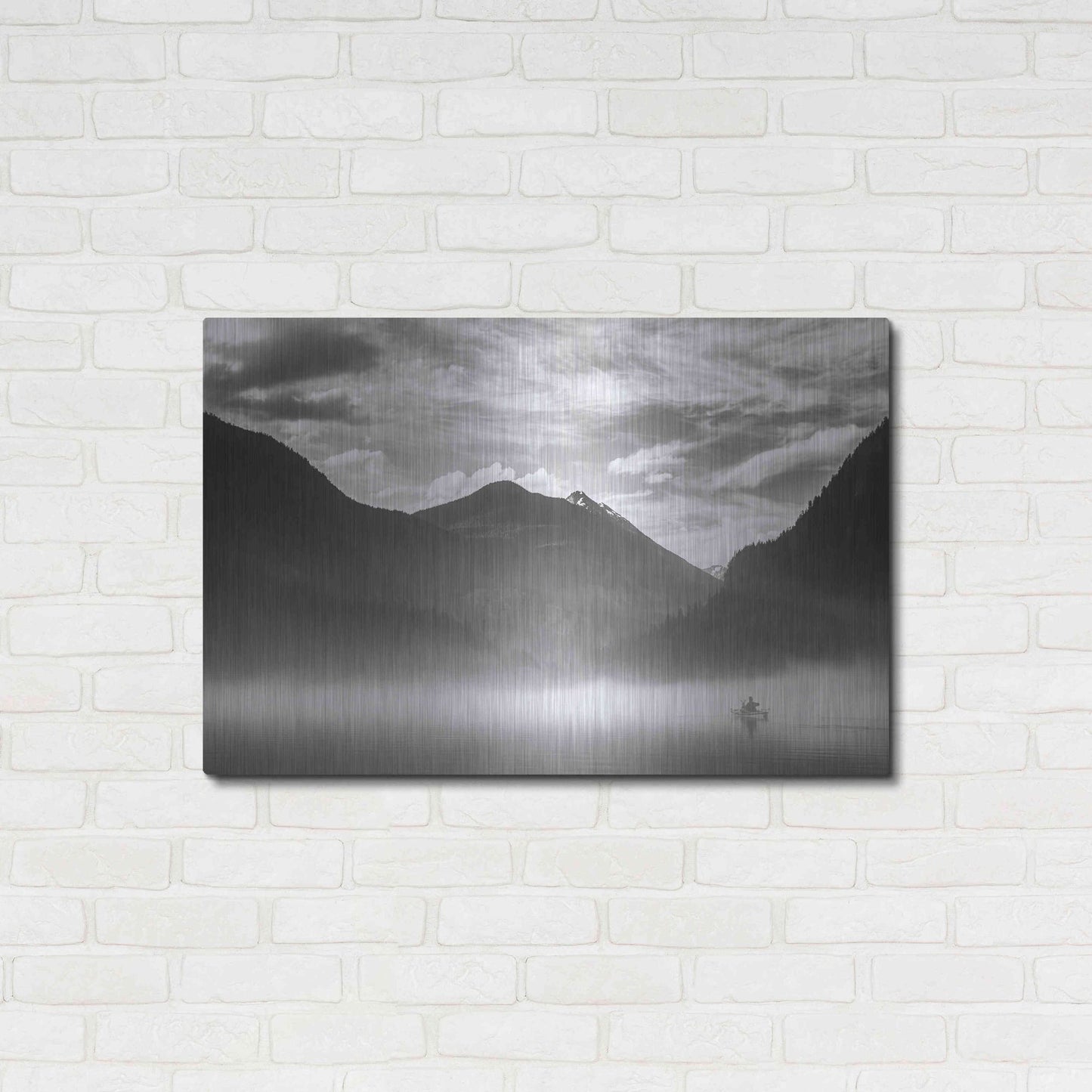 Luxe Metal Art  'Paddling Into The Mist Ii'  by Don Schwartz, Metal Wall Art,36x24