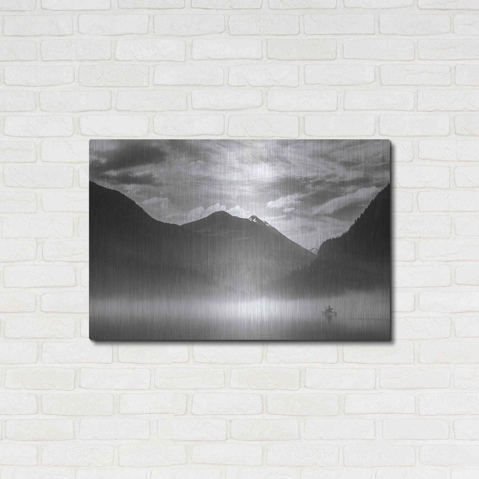 Luxe Metal Art  'Paddling Into The Mist Ii'  by Don Schwartz, Metal Wall Art,36x24