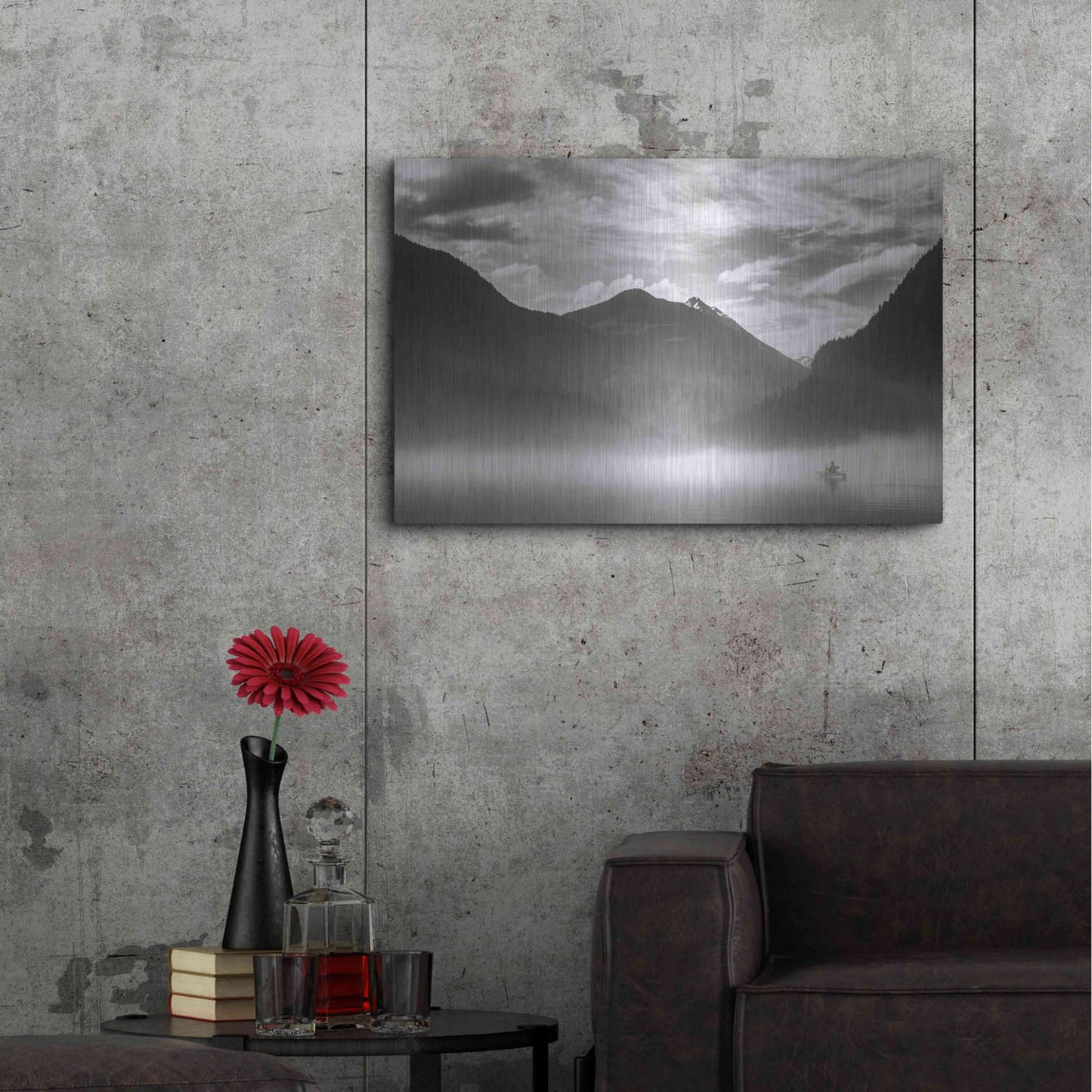 Luxe Metal Art  'Paddling Into The Mist Ii'  by Don Schwartz, Metal Wall Art,36x24