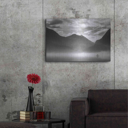 Luxe Metal Art  'Paddling Into The Mist Ii'  by Don Schwartz, Metal Wall Art,36x24