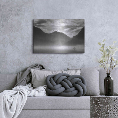 Luxe Metal Art  'Paddling Into The Mist Ii'  by Don Schwartz, Metal Wall Art,36x24