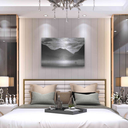 Luxe Metal Art  'Paddling Into The Mist Ii'  by Don Schwartz, Metal Wall Art,36x24