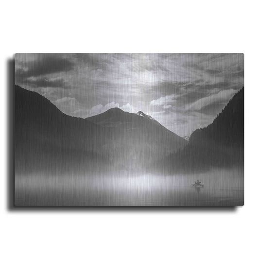 Luxe Metal Art  'Paddling Into The Mist Ii'  by Don Schwartz, Metal Wall Art