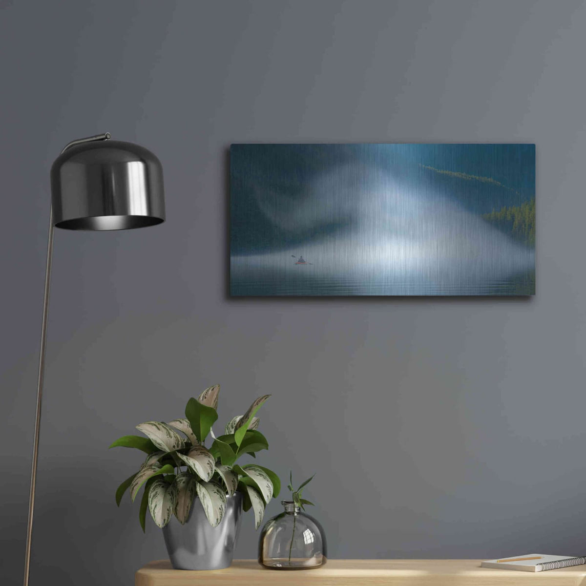 'Into The Swirl' by Don Schwartz – Metal Wall Art, 24x12 room view