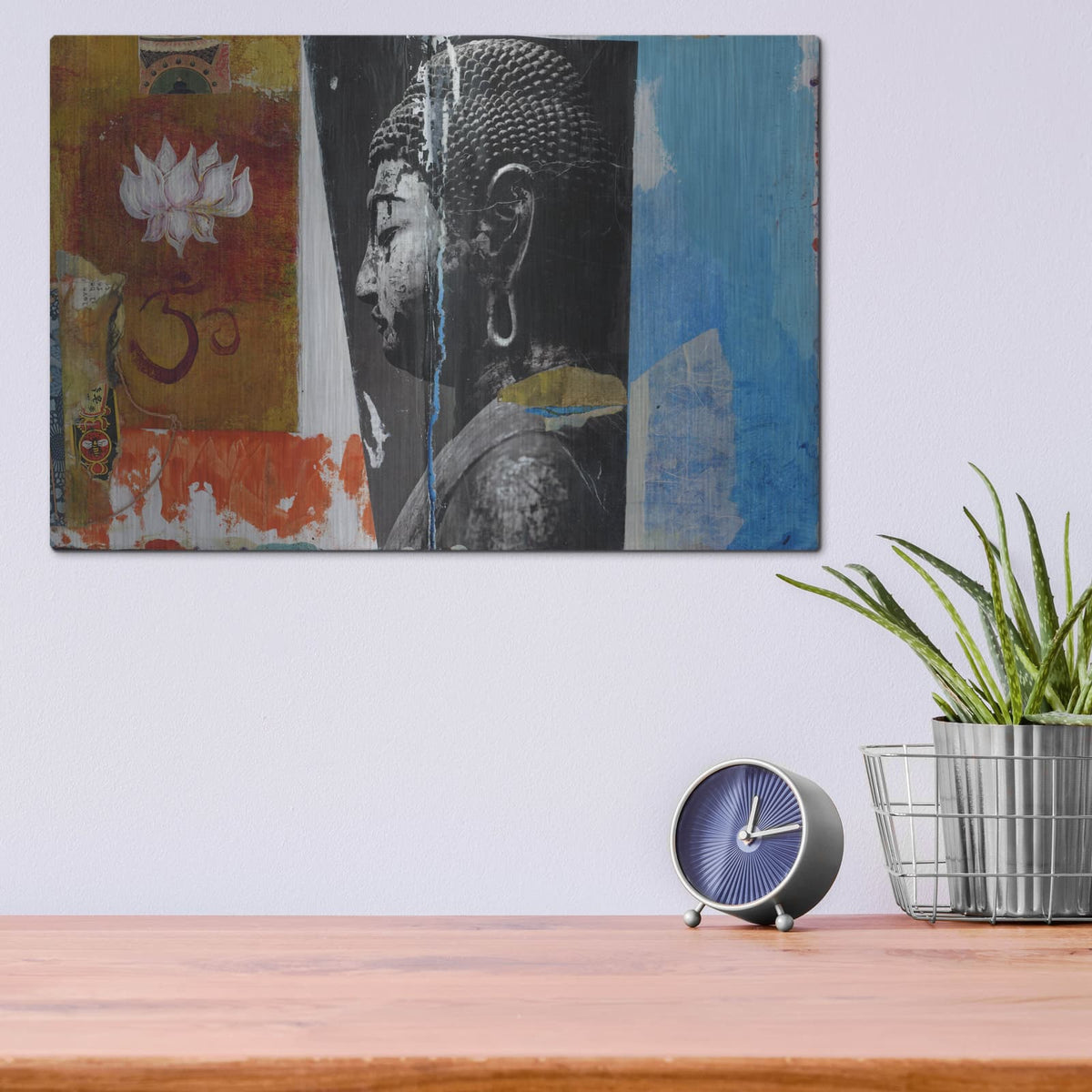 'Angel Buddha' by Elena Ray – Metal Wall Art, 16x12 room view