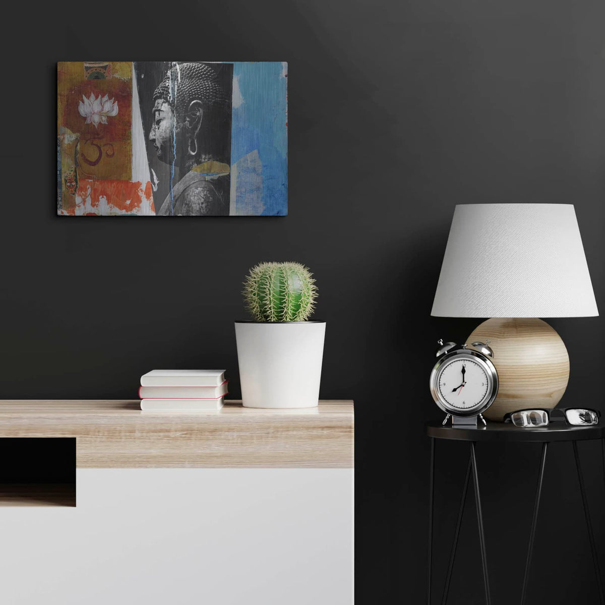 'Angel Buddha' by Elena Ray – Metal Wall Art, 24x16 room view