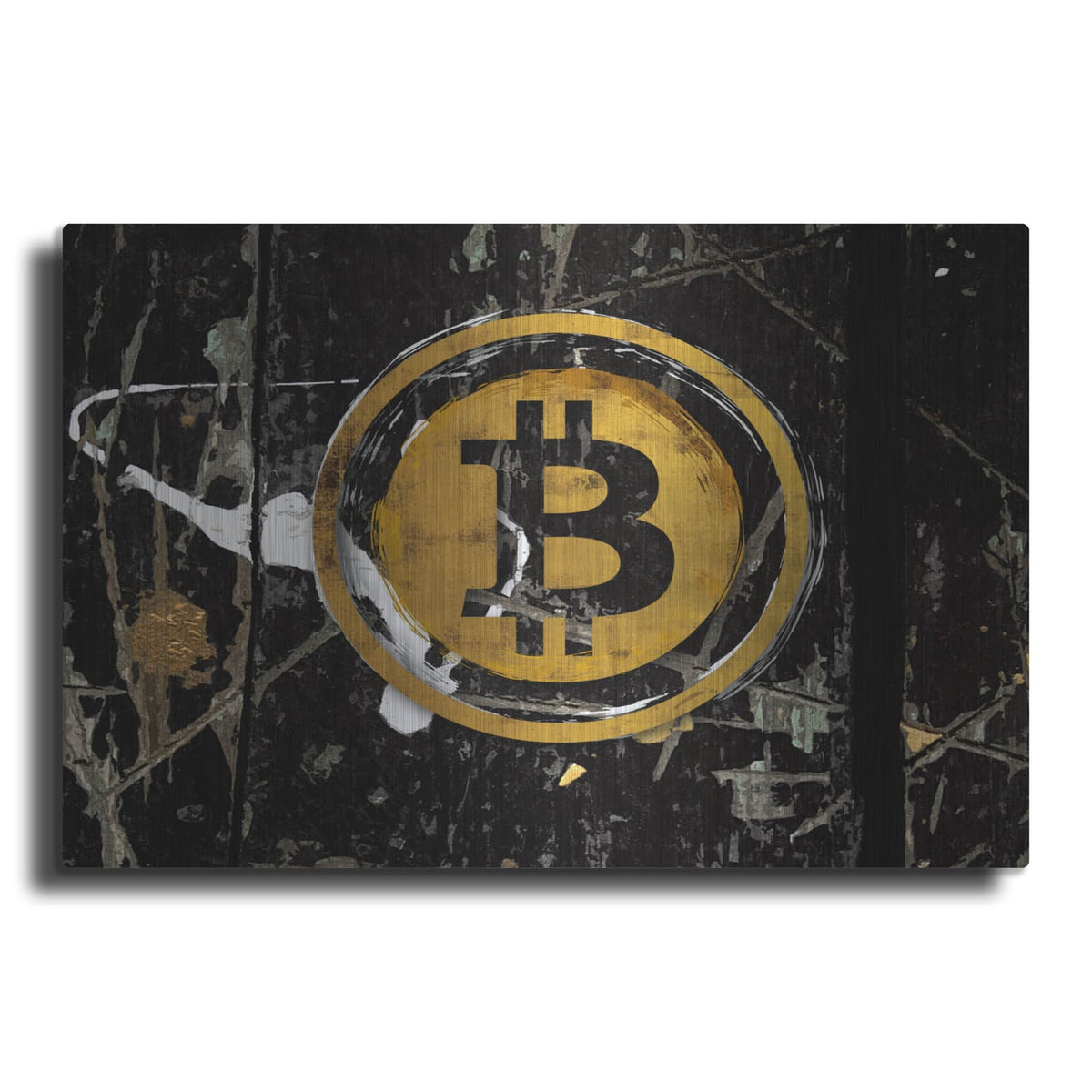 'Bitcoin Splash' by Karen Smith – Metal Wall Art