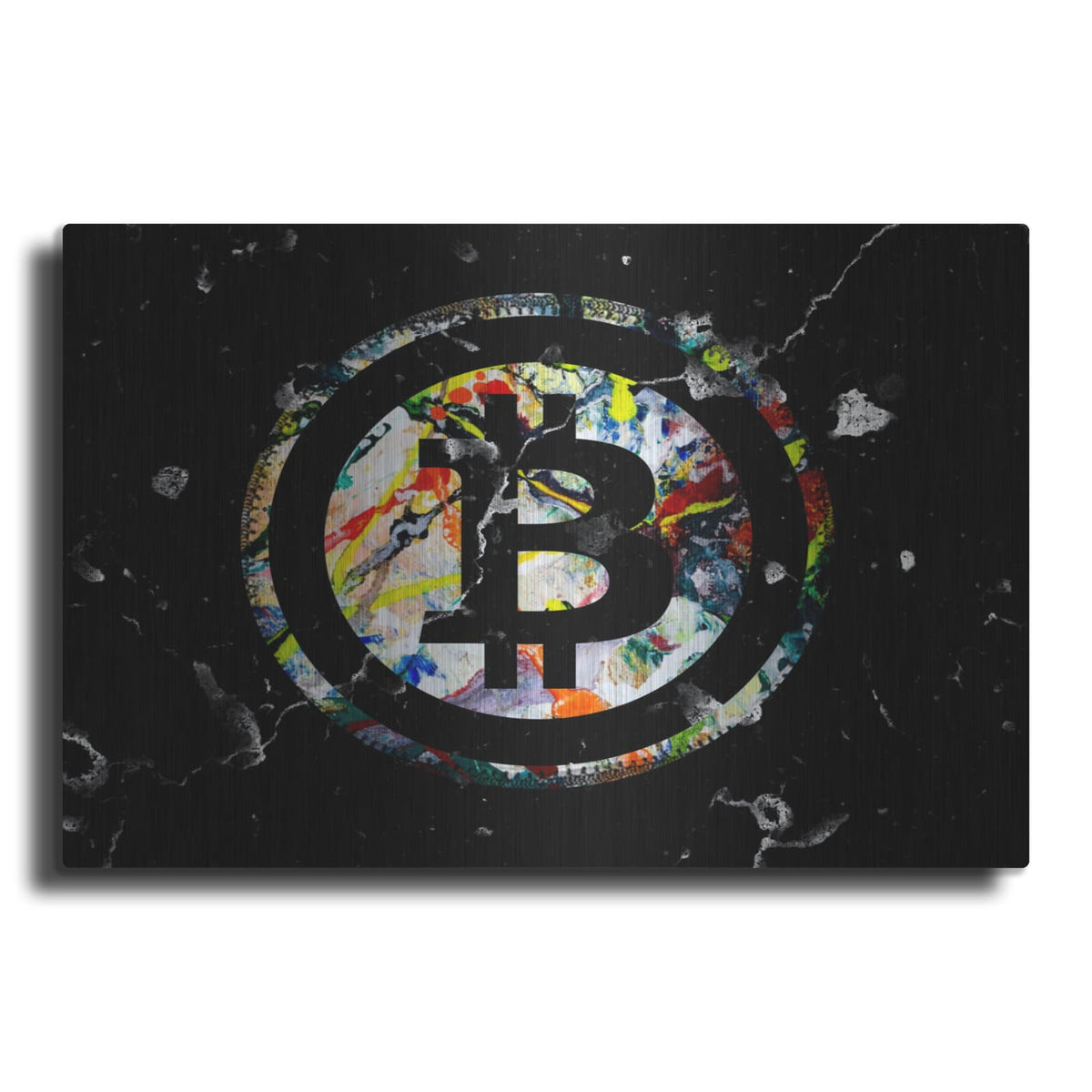'Bitcoin Paint' by Karen Smith – Metal Wall Art