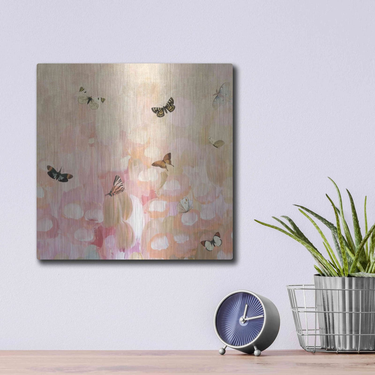 'Butterfly by 8' by Karen Smith – Metal Wall Art, 12x12 room view