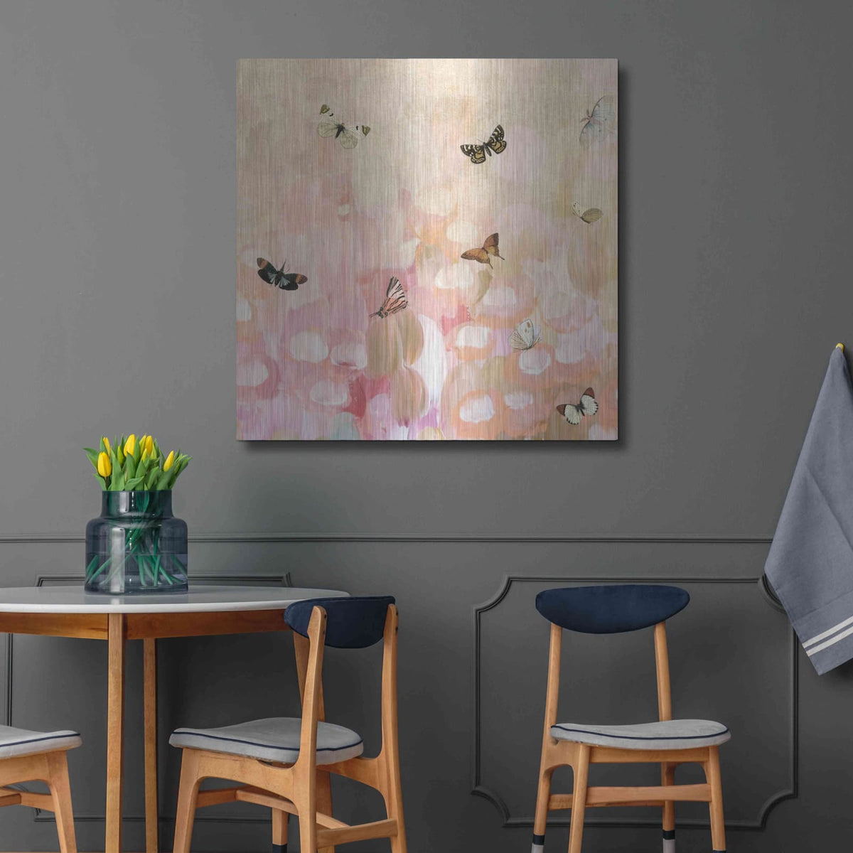 'Butterfly by 8' by Karen Smith – Metal Wall Art, 36x36 room view