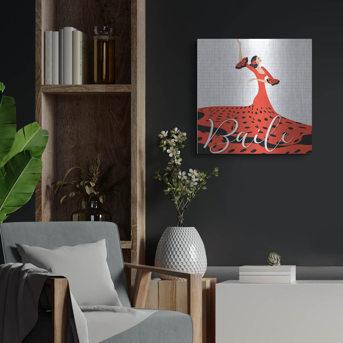 'Baile' by Karen Smith – Metal Wall Art, 24x24 room view