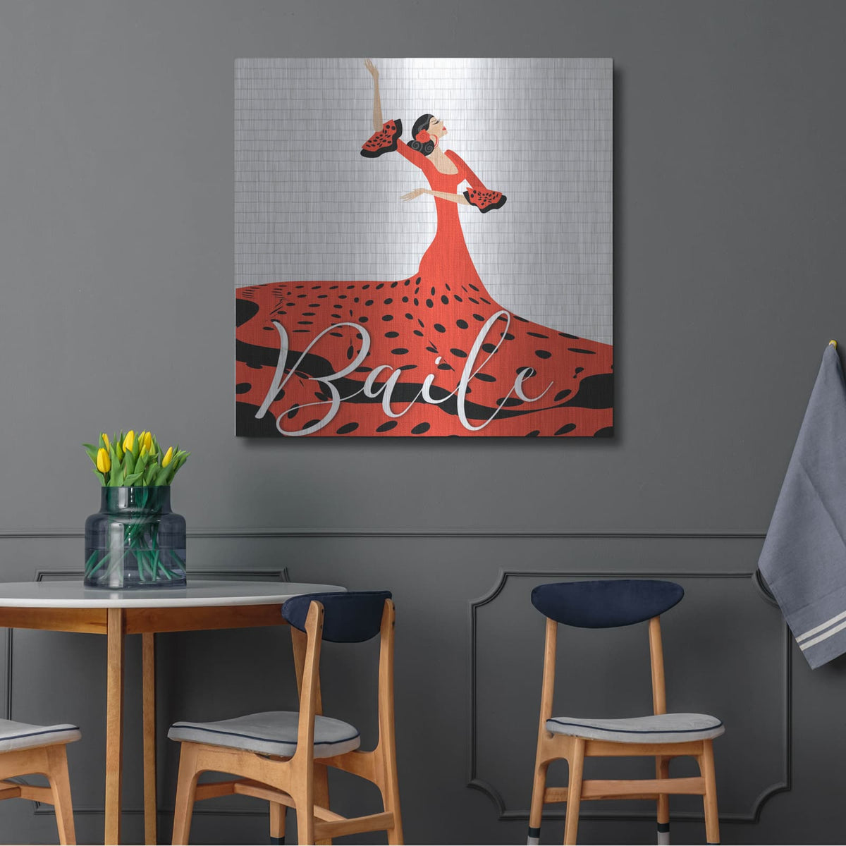 'Baile' by Karen Smith – Metal Wall Art, 36x36 room view