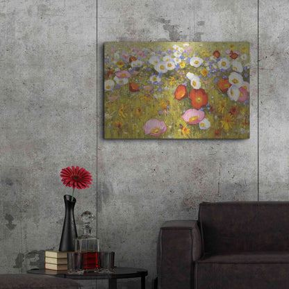 Luxe Metal Art 'Champ de Fleur III' by Shirley Novak, Metal Wall Art,36x24