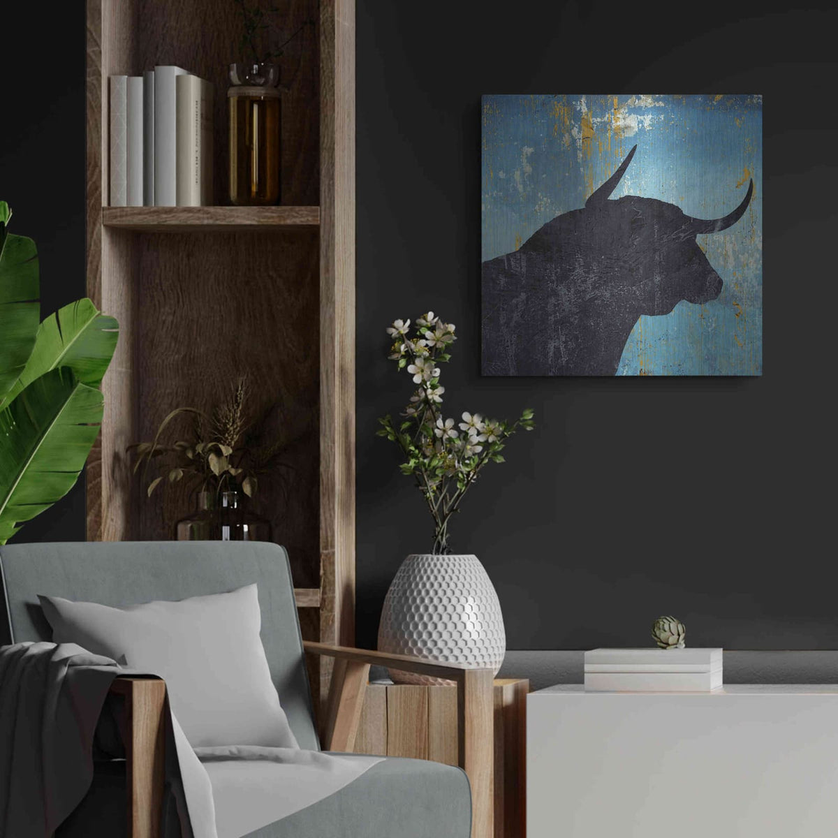 'Bulldom 2' by Karen Smith – Metal Wall Art, 24x24 room view