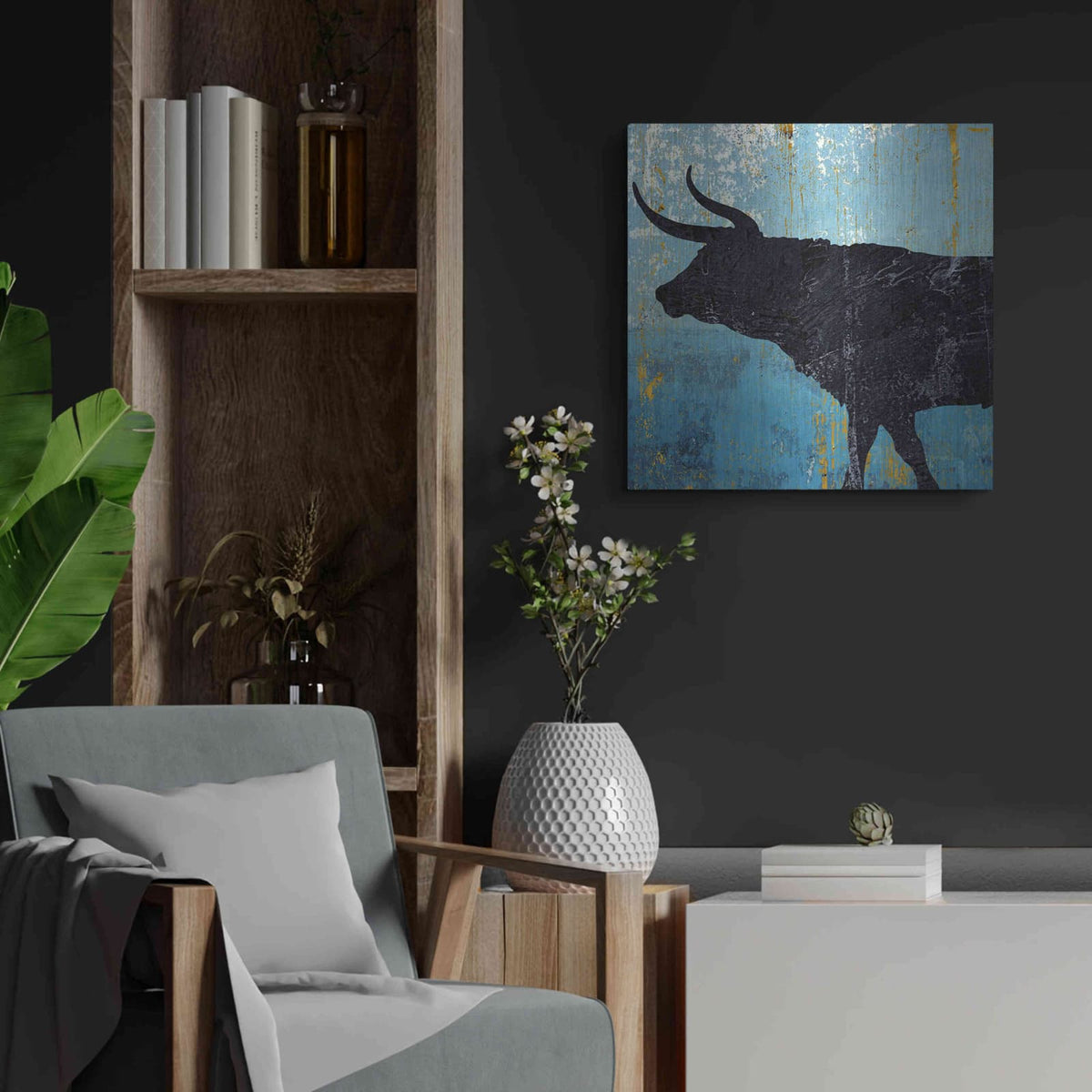 'Bulldom 1' by Karen Smith – Metal Wall Art, 24x24 room view