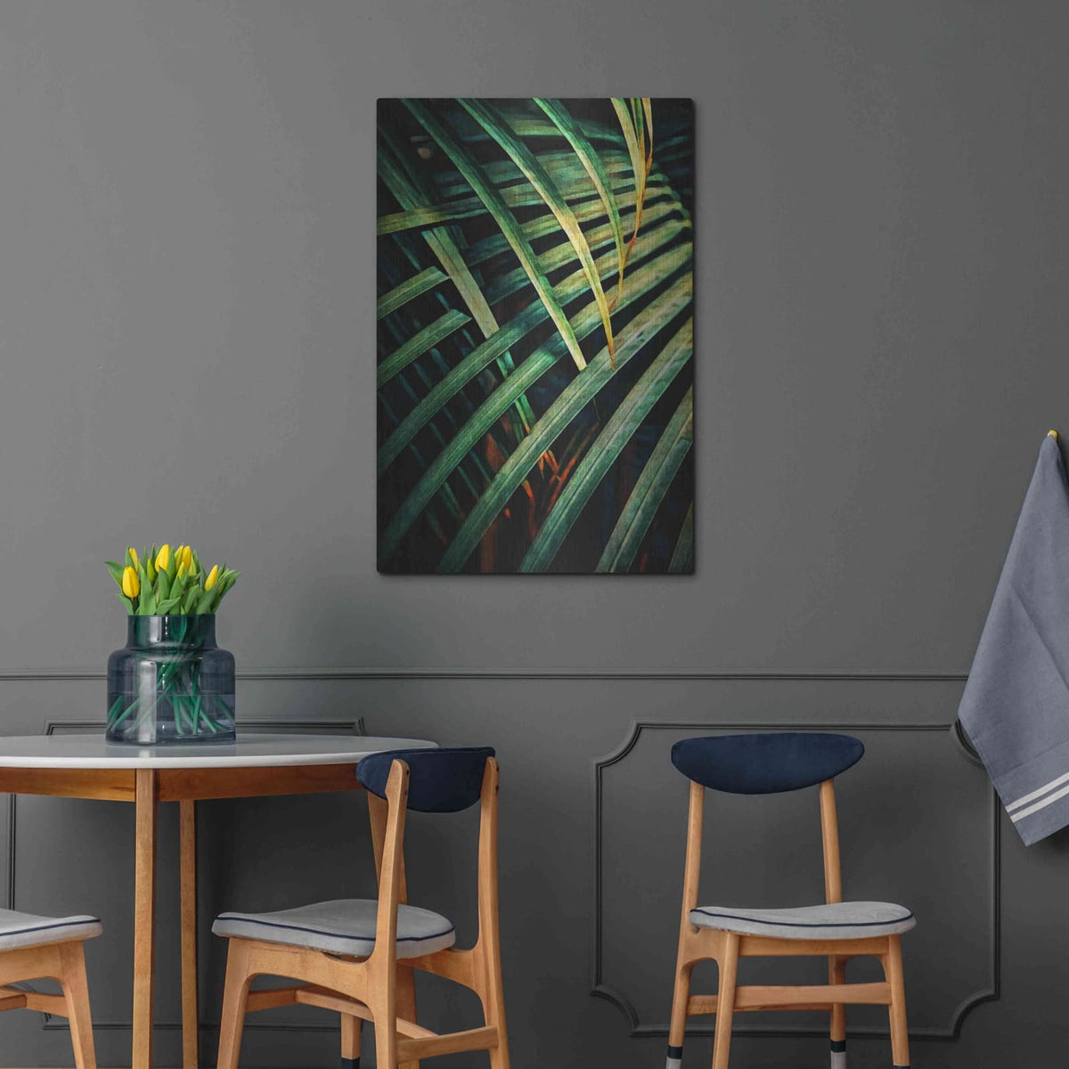 'Beauty Amongst Palms 1' by Ashley Aldridge – Metal Wall Art, 24x36 room view