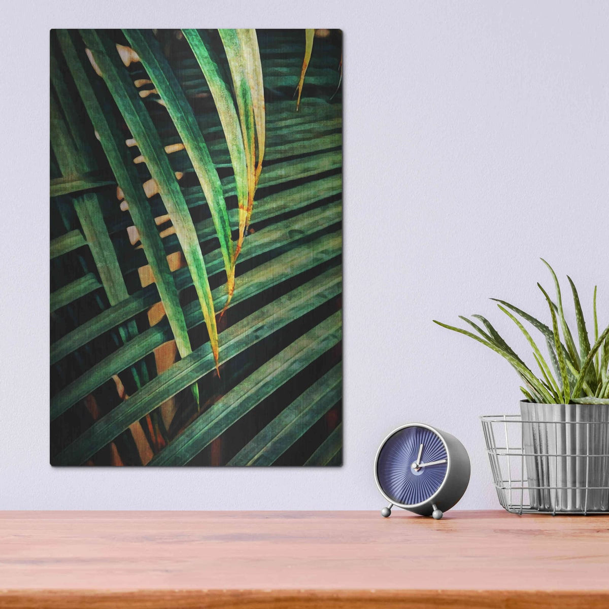'Beauty Amongst Palms 2' by Ashley Aldridge – Metal Wall Art, 12x16 room view