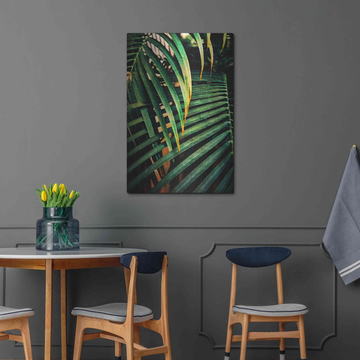 'Beauty Amongst Palms 3' by Ashley Aldridge – Metal Wall Art, 24x36 room view
