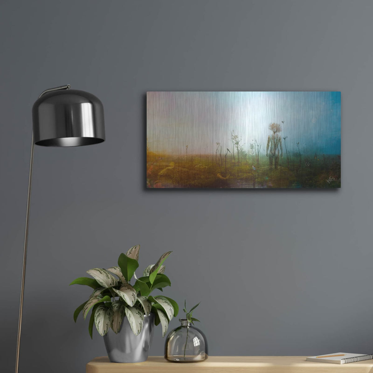 'Internal Landscapes' by Mario Sanchez Nevado – Metal Wall Art, 24x12 room view