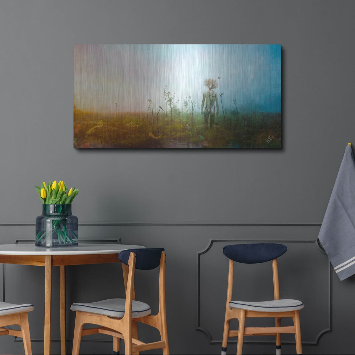 'Internal Landscapes' by Mario Sanchez Nevado – Metal Wall Art, 48x24 room view