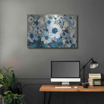 Luxe Metal Art 'Anemones Japonaises I' by Shirley Novak, Metal Wall Art,36x24