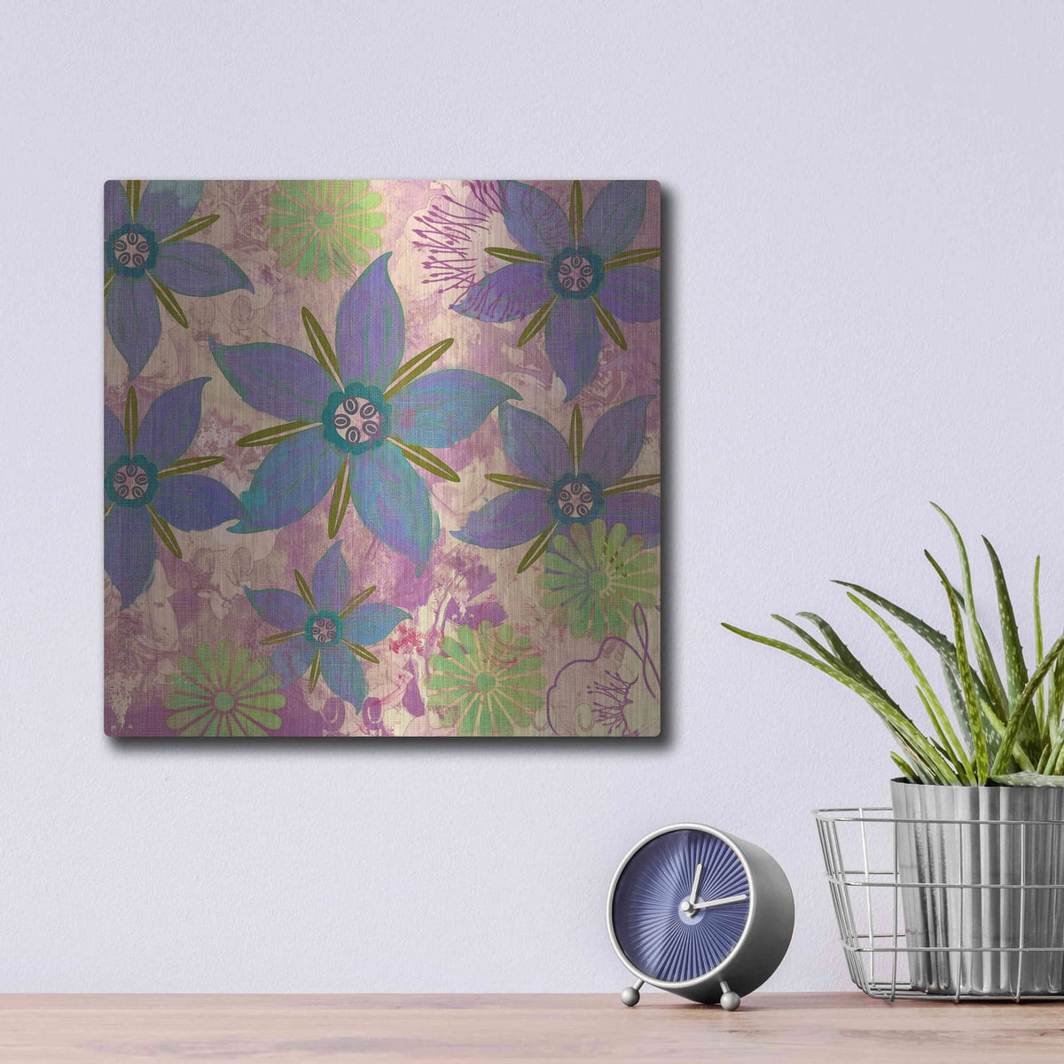'Borage Sprites Of Sagrada' by Evelia Designs – Metal Wall Art, 12x12 room view