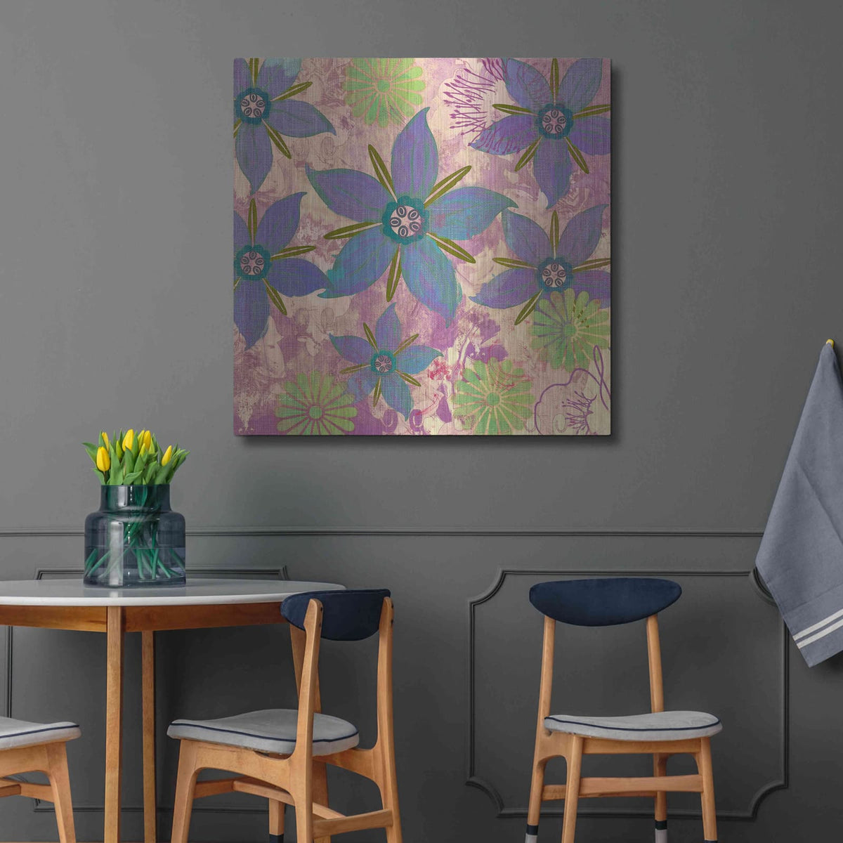 'Borage Sprites Of Sagrada' by Evelia Designs – Metal Wall Art, 36x36 room view