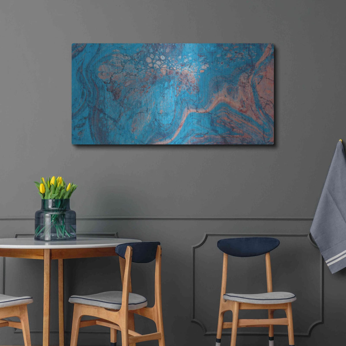 'Craquelure Three' by Steve Hunziker – Metal Wall Art, 48x24 room view
