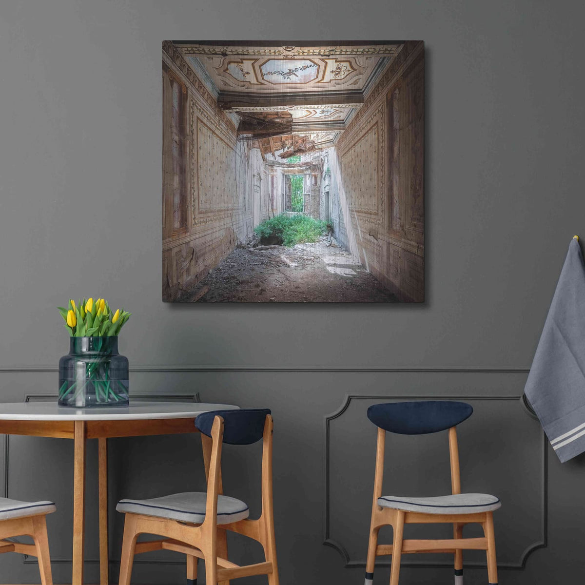 'Broken Farm' by Roman Robroek – Metal Wall Art, 36x36 room view