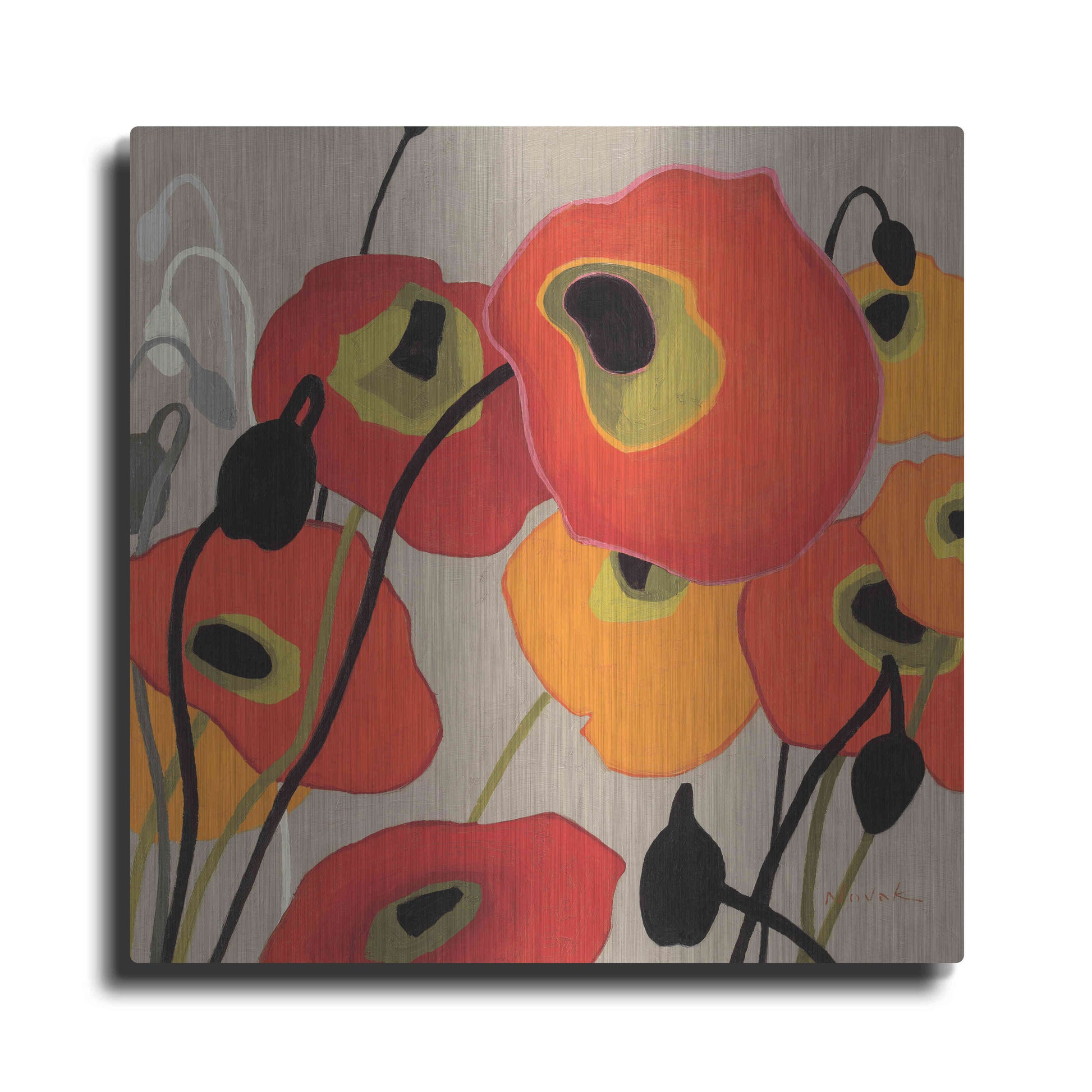 Luxe Metal Art 'Mango Tango II' by Shirley Novak, Metal Wall Art