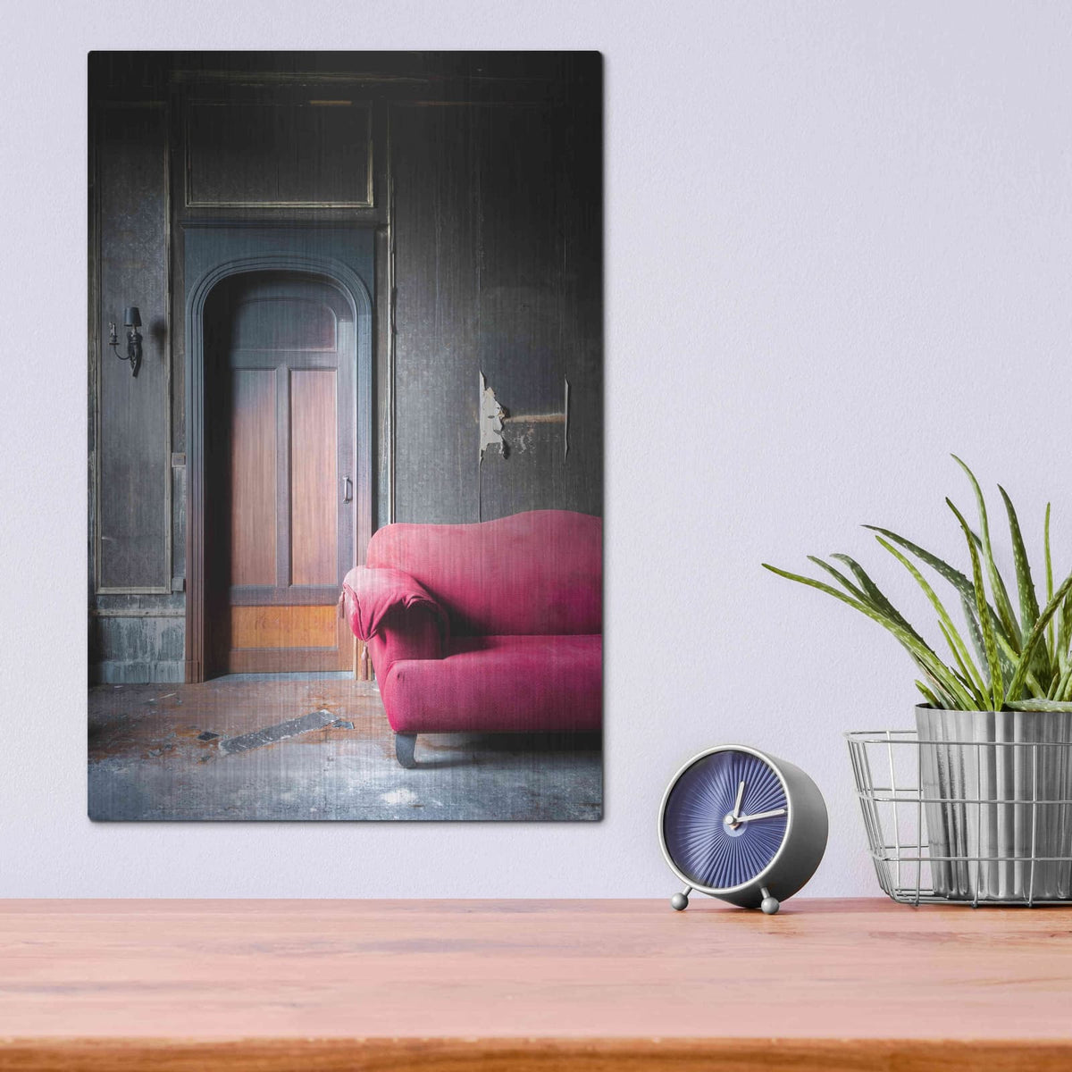 'Burned Bedroom' by Roman Robroek – Metal Wall Art, 12x16 room view