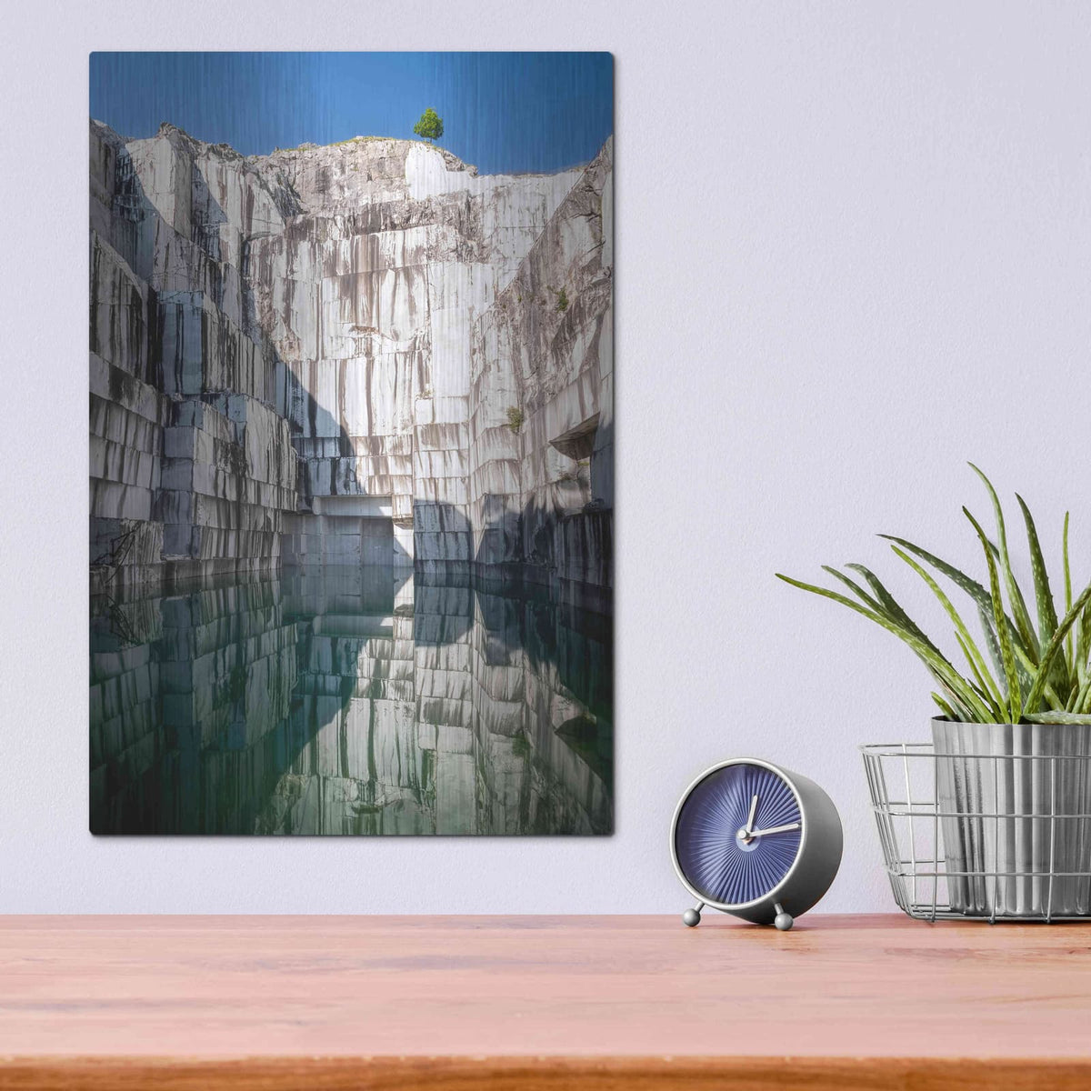 'Italian Marble' by Roman Robroek – Metal Wall Art, 12x16 room view