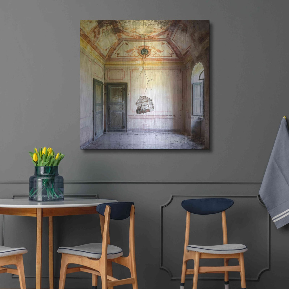 'Bird Cage' by Roman Robroek – Metal Wall Art, 36x36 room view