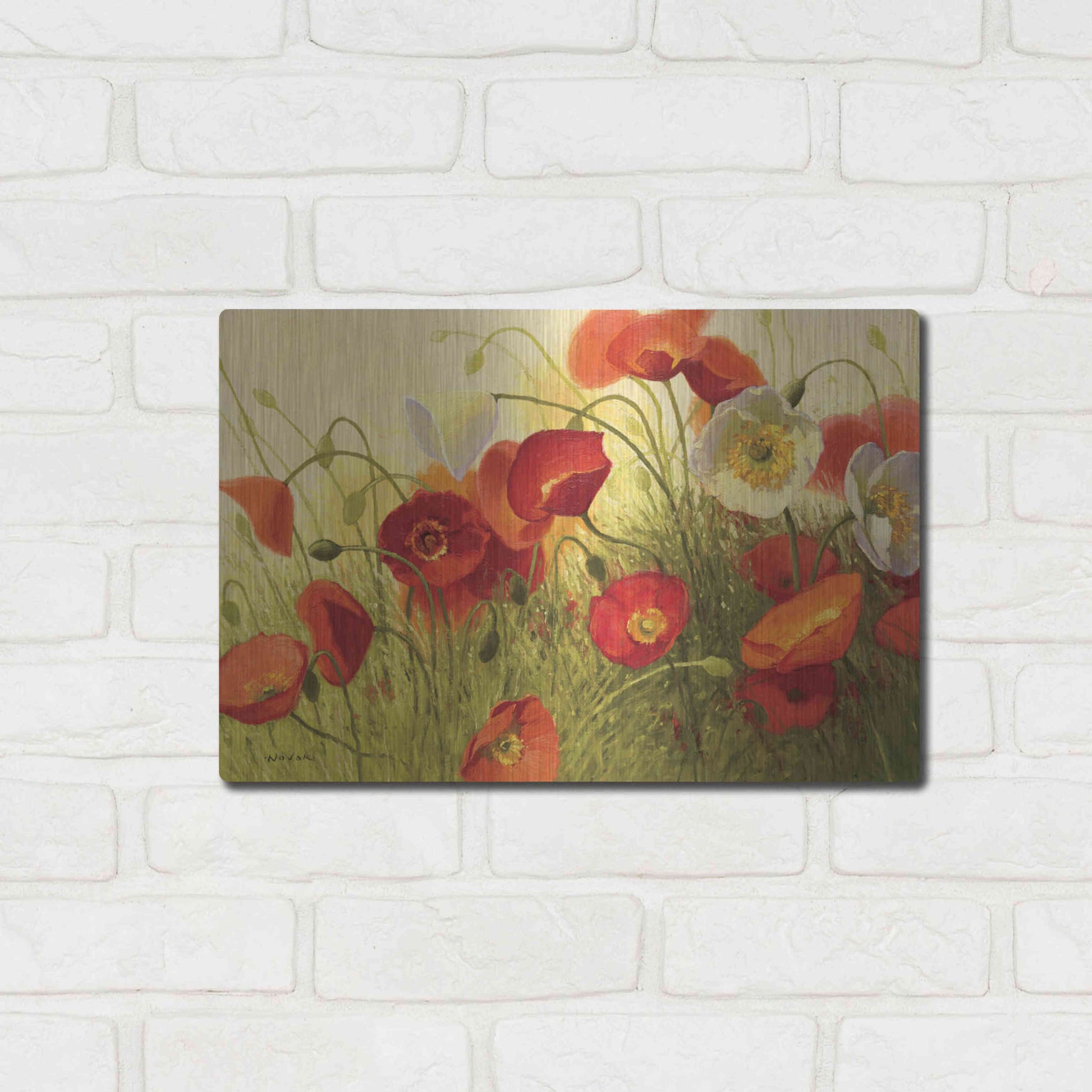 Luxe Metal Art 'Havin a Heat Wave' by Shirley Novak, Metal Wall Art,16x12