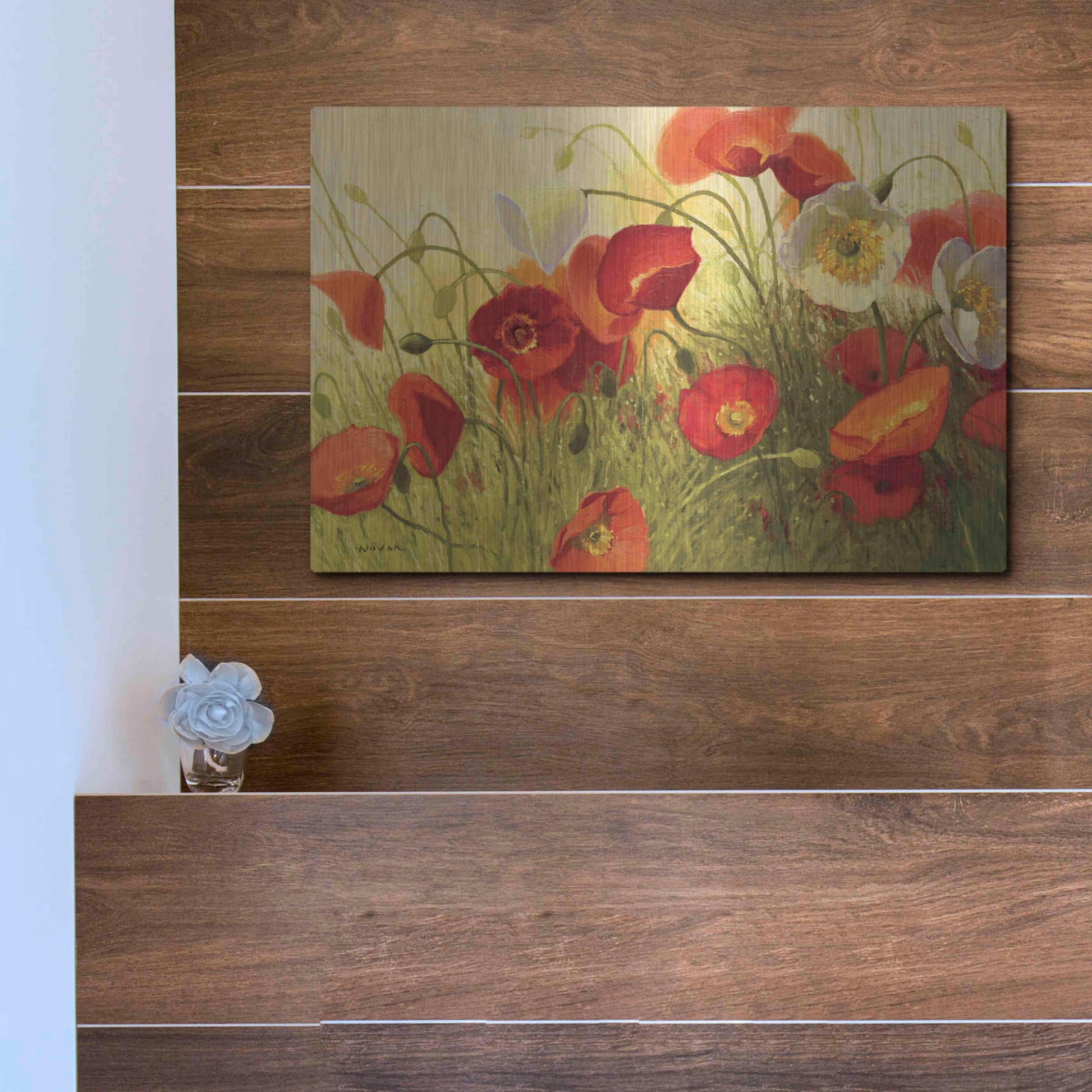 Luxe Metal Art 'Havin a Heat Wave' by Shirley Novak, Metal Wall Art,16x12