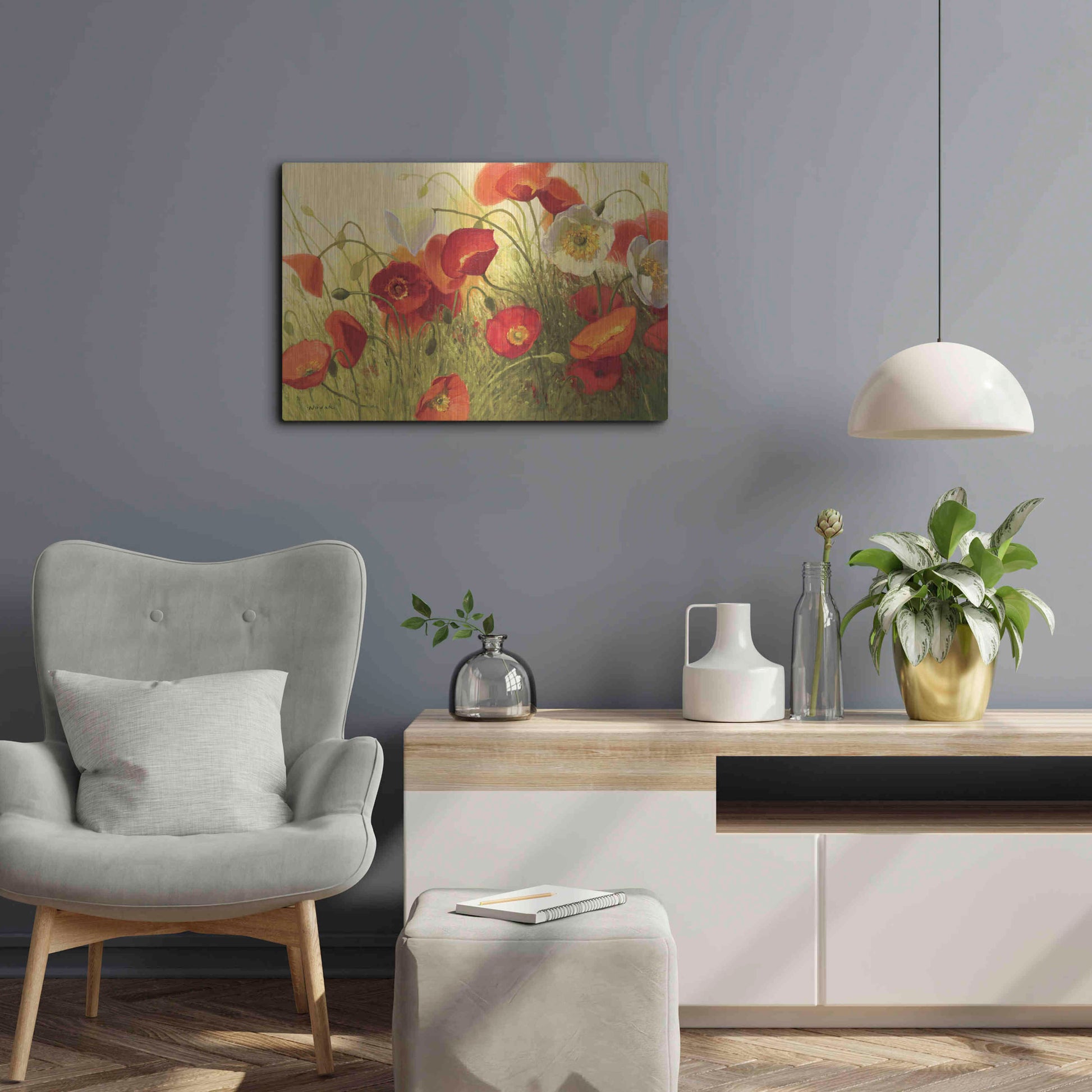 Luxe Metal Art 'Havin a Heat Wave' by Shirley Novak, Metal Wall Art,24x16