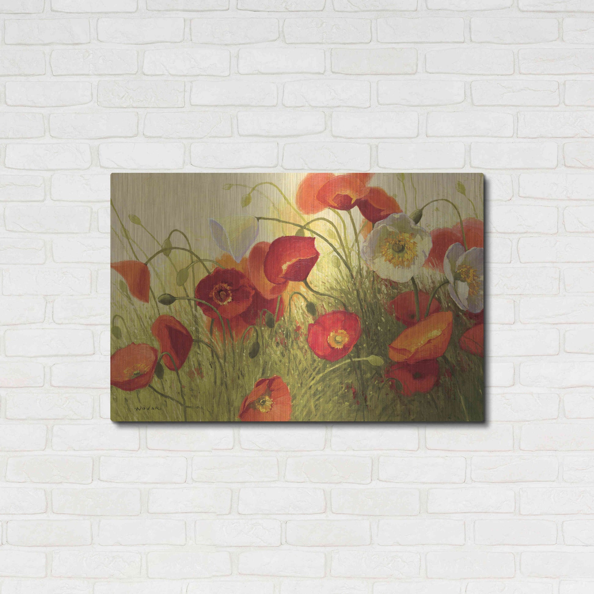 Luxe Metal Art 'Havin a Heat Wave' by Shirley Novak, Metal Wall Art,36x24