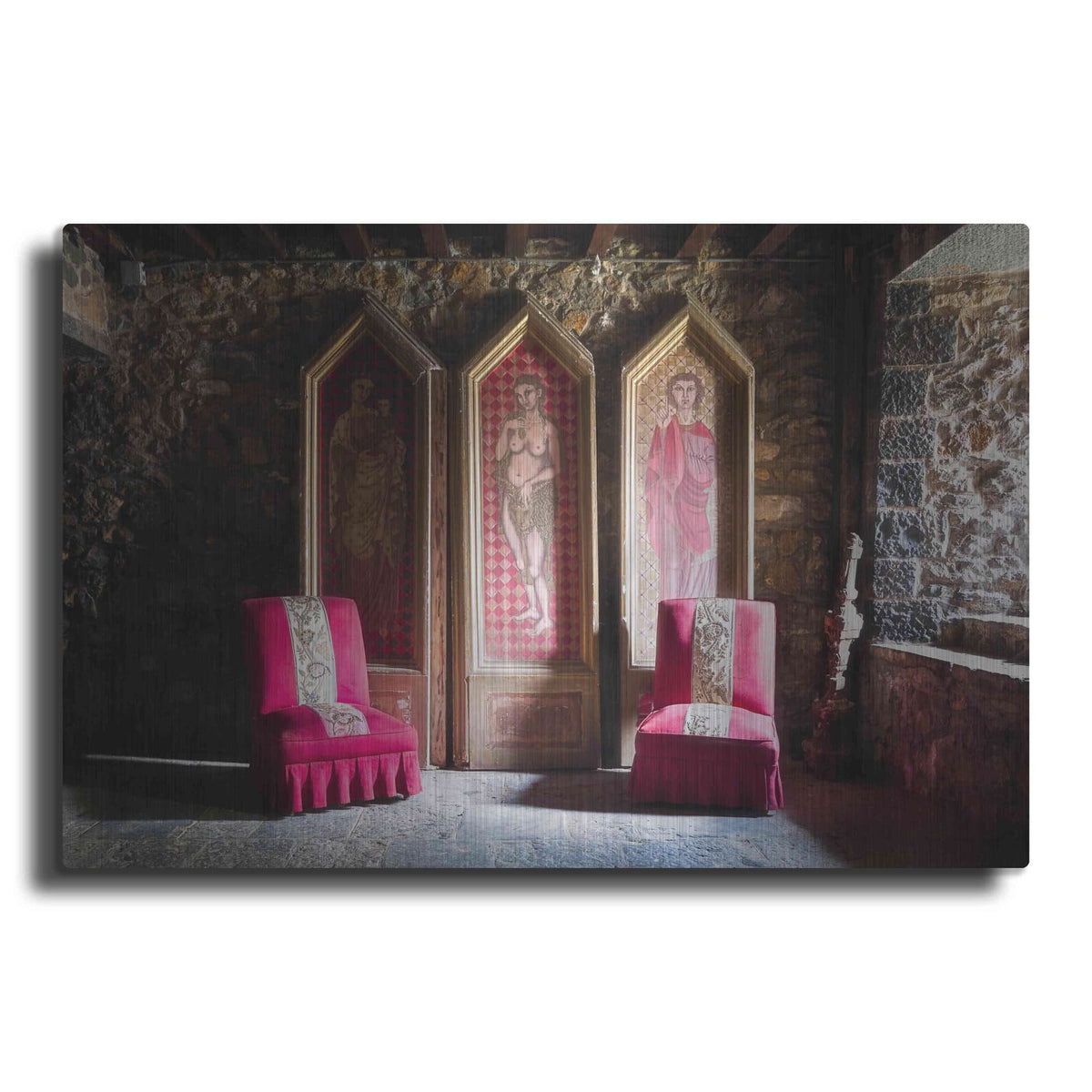 'Colorful Chairs' by Roman Robroek – Metal Wall Art