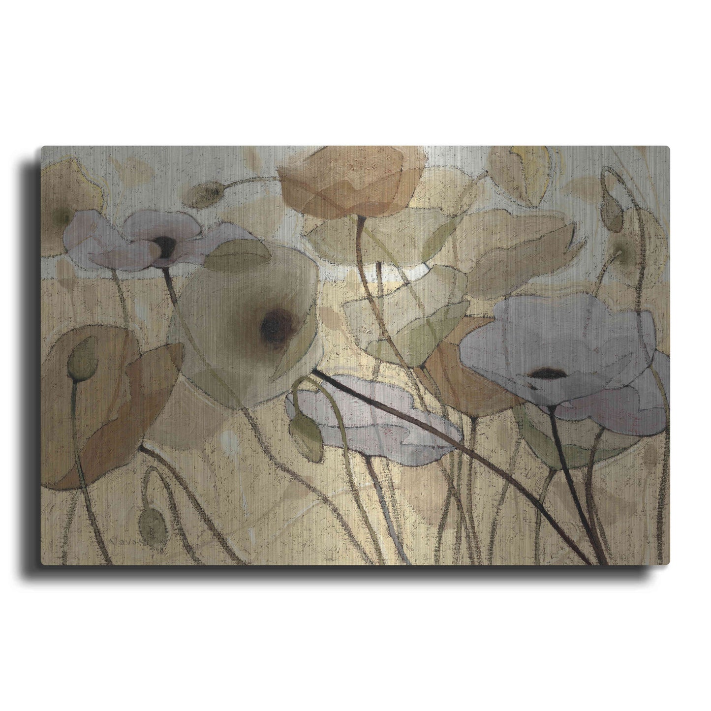 Luxe Metal Art 'Fluidity IV' by Shirley Novak, Metal Wall Art