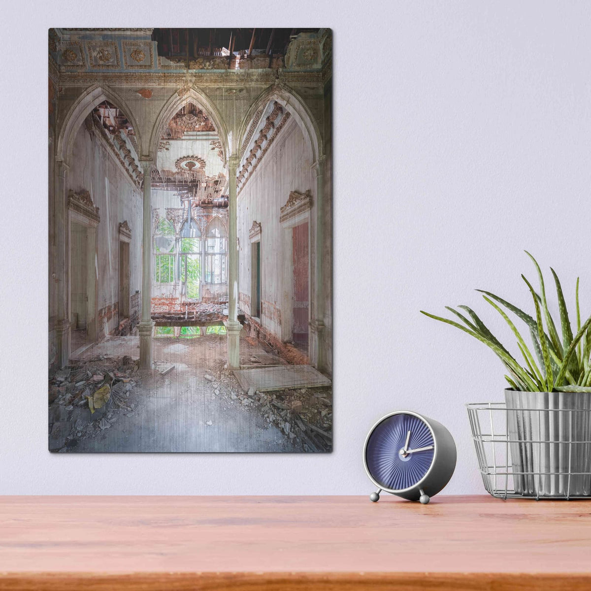 'Damaged Palace' by Roman Robroek – Metal Wall Art, 12x16 room view
