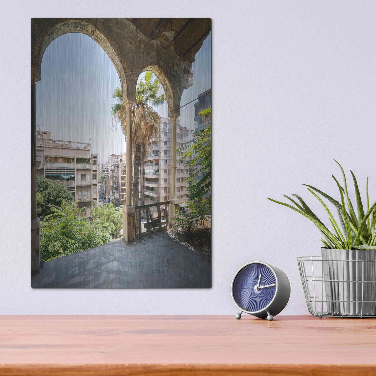 'Cityview From Balcony' by Roman Robroek – Metal Wall Art, 12x16 room view