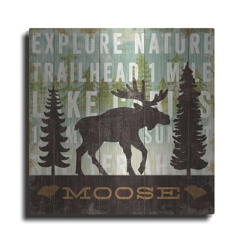 'Simple Living Moose' by Michael Mullan – Metal Wall Art
