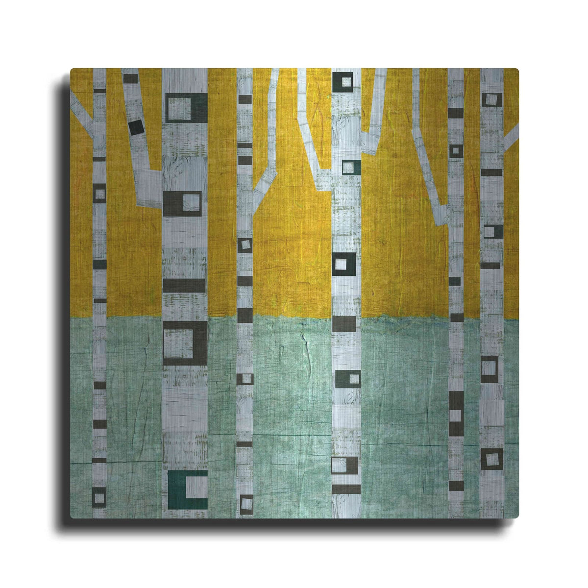 'Early Winter Birches' by Michelle Calkins – Metal Wall Art
