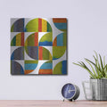 'Quarter Rounds 2.0' by Michelle Calkins – Metal Wall Art, 12x12 room view