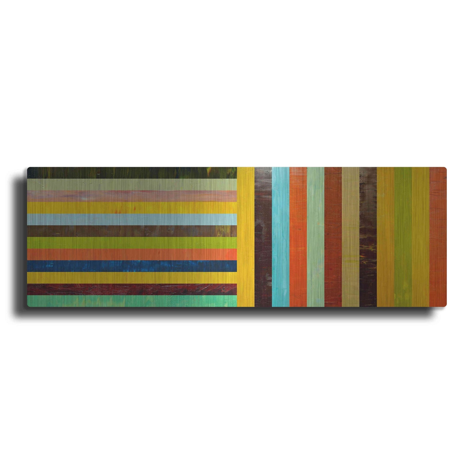 Luxe Metal Art 'Panel Abstract Digital' by Michelle Calkins, Metal Wall Art