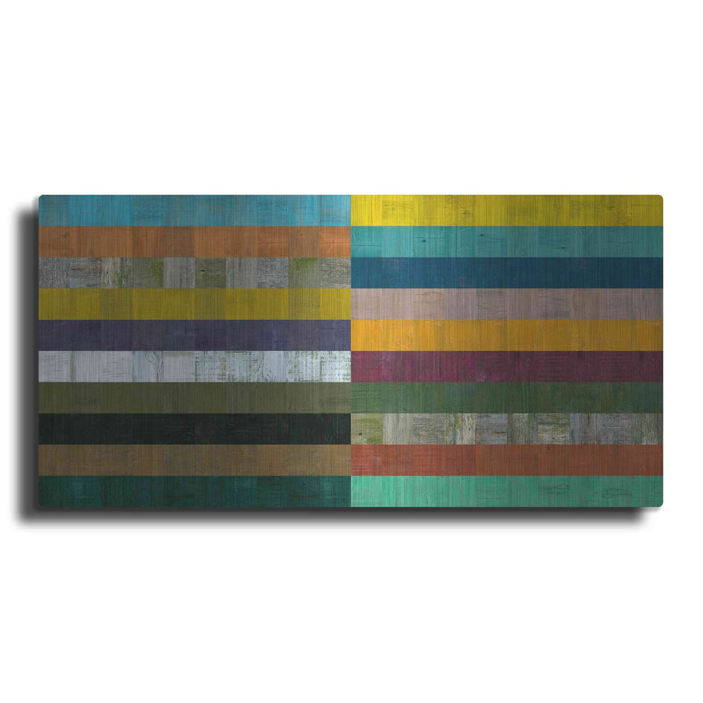 'Wooden Abstract VIII' by Michelle Calkins – Metal Wall Art